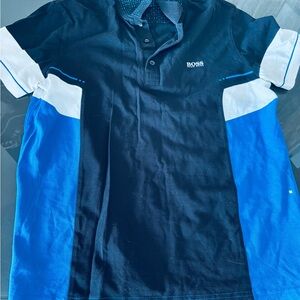 Boss Polo Shirt in Black and Blue